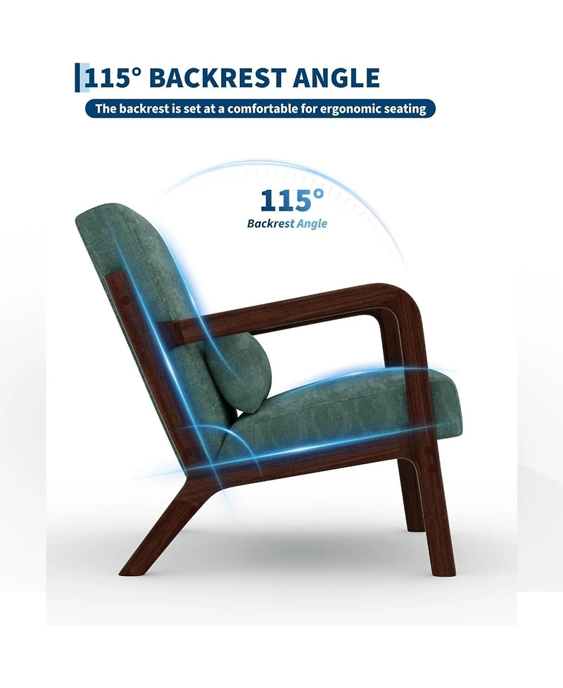homfan Set of 2 Corduroy Accent Chairs
