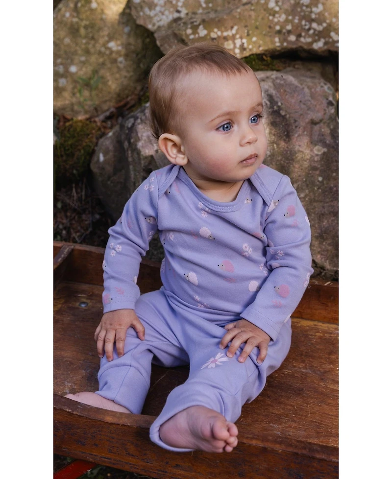 Deux par Baby Girls 3M To 24M Cotton Onesie Hedgehog Print