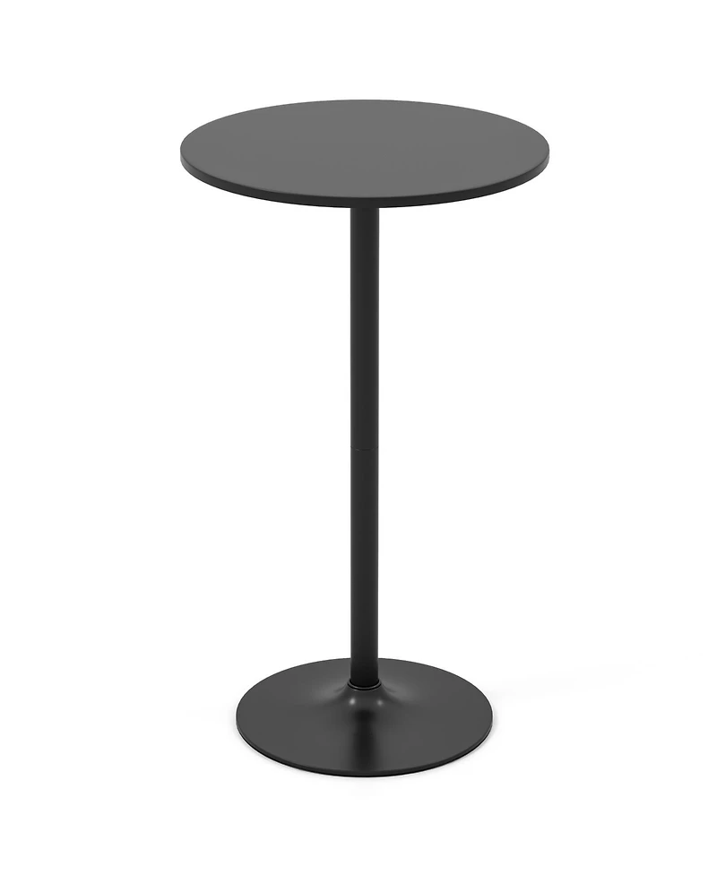 Sugift 1 Piece Modern Round Cocktail Table with Metal Base