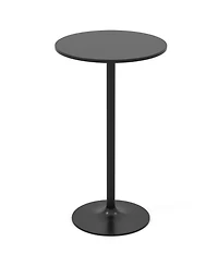 Sugift 1 Piece Modern Round Cocktail Table with Metal Base