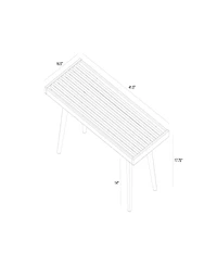 Sunset Living Furniture Mid-Century Modern Twin-Size Bench