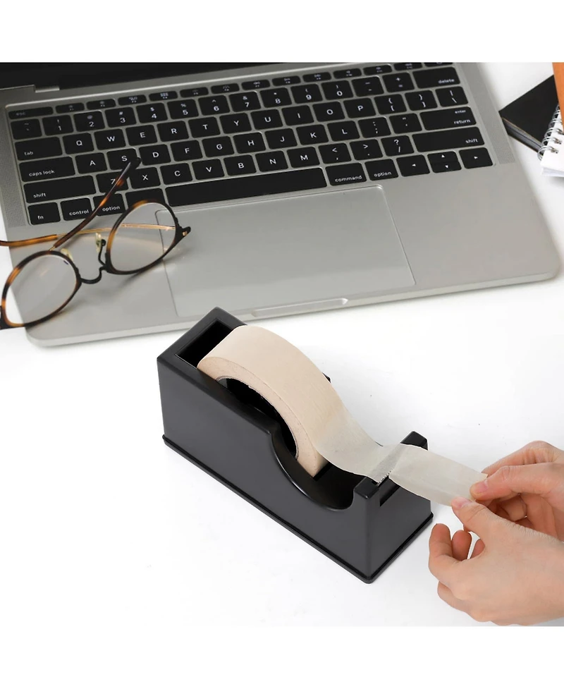 Danrong 3 Pack Desktop Tape Dispenser Weighted Non Skid Base For Office Home School