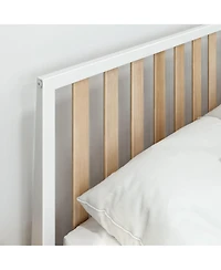 Sunset Living Furniture Scandinavian Queen-Size Bed with Slatted Headboard