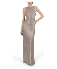 Nocturne Women's Sequin Open Back Maxi Dress