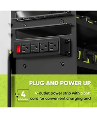 Xdovet Power Tool Organizer Wall Mount Charging Station Metal Rack Drill Holder Utility Strip