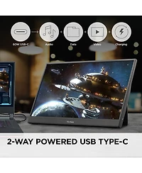 ViewSonic VX1654 15.6" Ips Full Hd 144Hz Portable Gaming Usb-c Monitor