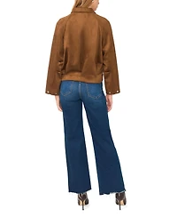 Vince Camuto Women's Raglan-Sleeve Collared Bomber Jacket
