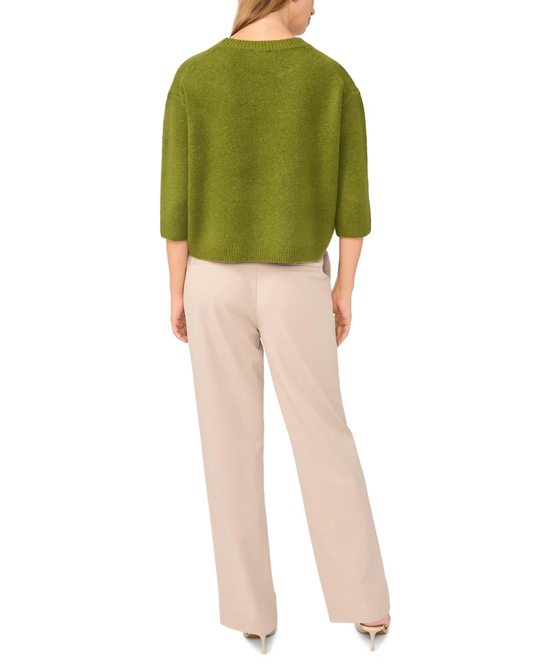 Vince Camuto Women's Elbow-Sleeve Crewneck Sweater