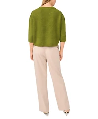 Vince Camuto Women's Elbow-Sleeve Crewneck Sweater