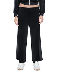 Dkny Jeans Petite Velour Wide-Leg Pull-On Pants