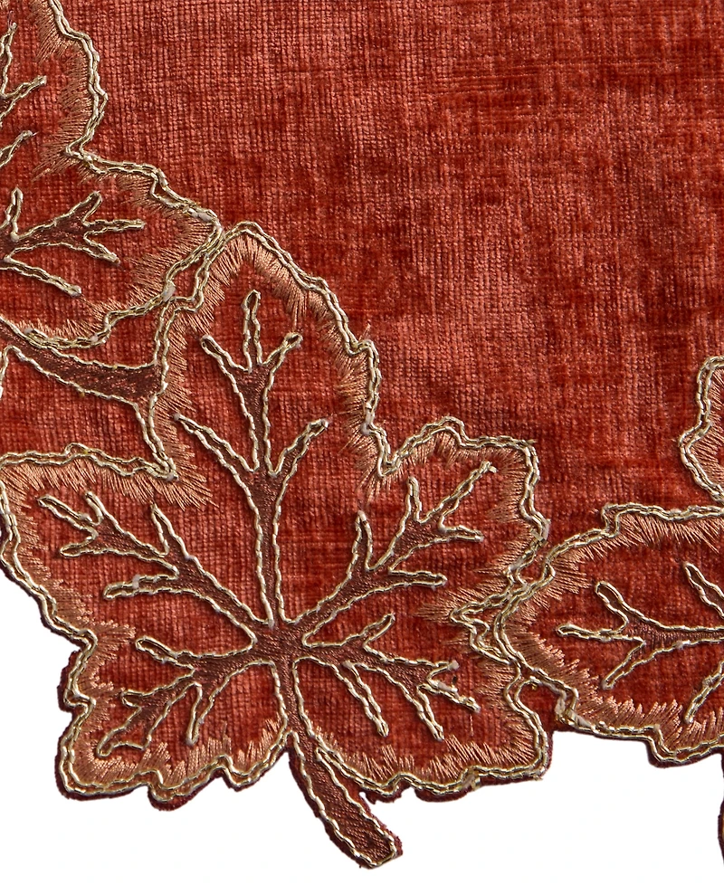 Lenox Lurex Leaves Velvet Round Placemat, 15" x 15"