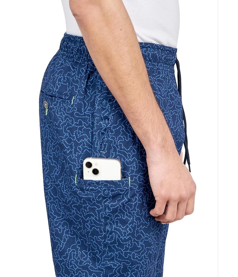 Society of Threads Men's Regular Fit Dot Textured Print Drawstring Pants