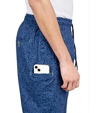 Society of Threads Men's Regular Fit Dot Textured Print Drawstring Pants