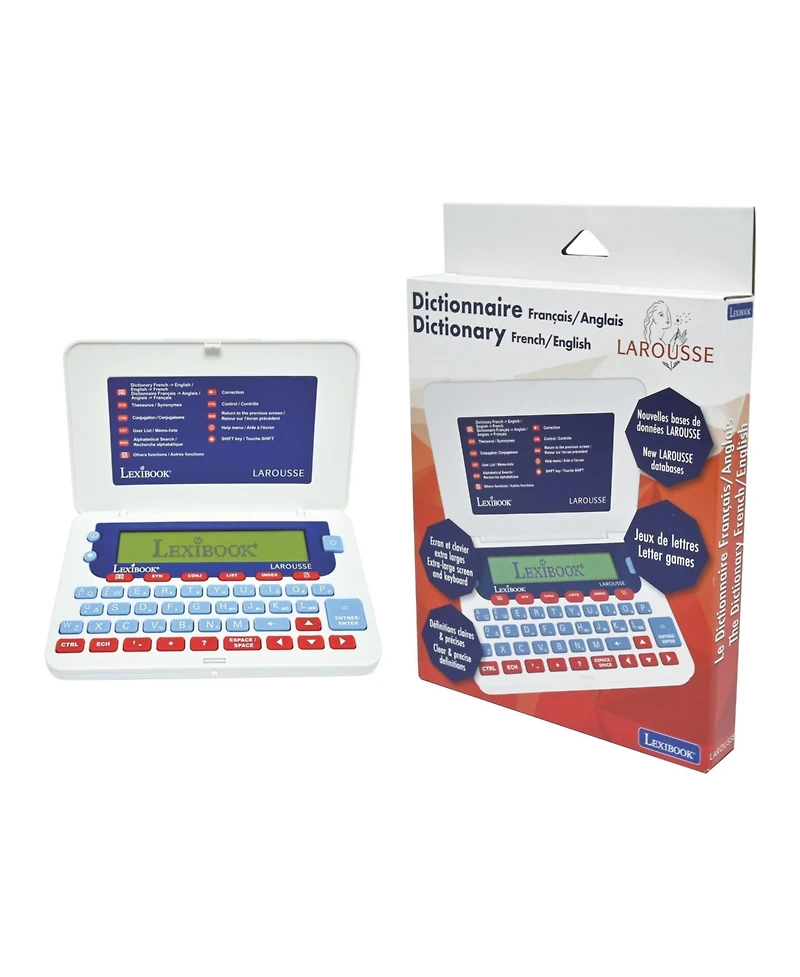 Lexibook , Larousse French/English Dictionary, 400,000 Words, Expressions and Translations, 3000 Americanisms, Word Games, D880i1