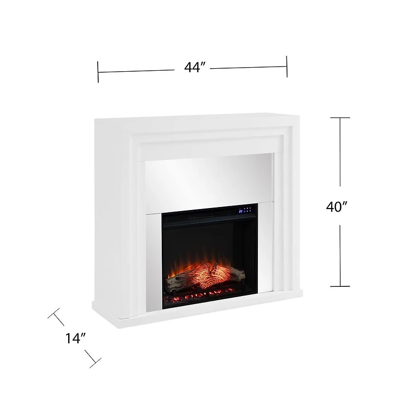 Augusta Home Stadderly Mirrored Fireplace