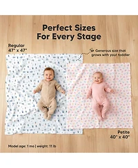 KeaBabies 3-Pack Lyra Muslin Swaddle Blankets for Newborns, Large Cotton Nursery Baby Blankets, Soft & Breathable
