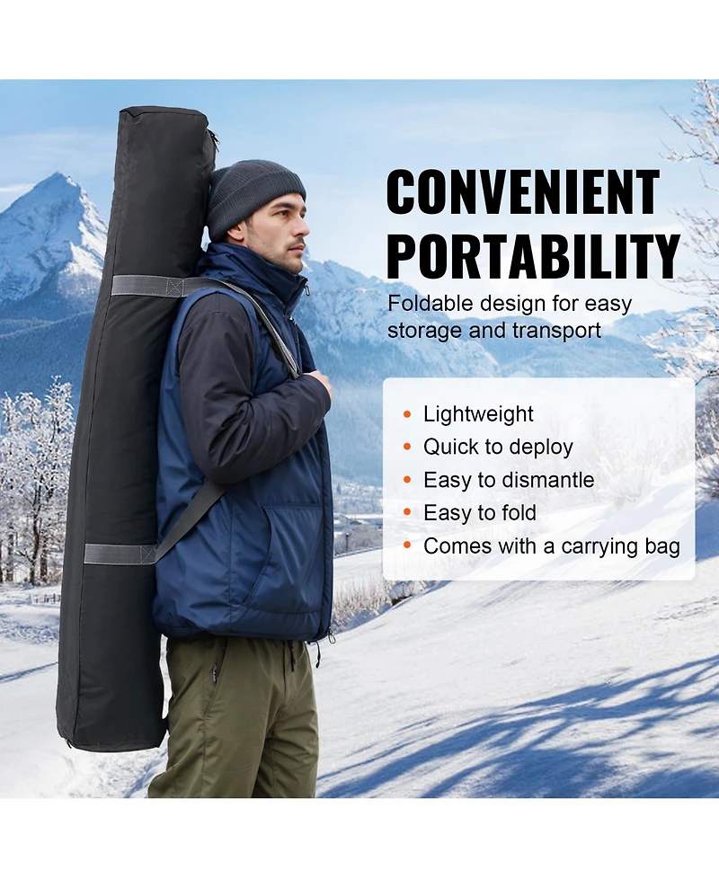 Vevor 4-6 Person Ourdoor Portable Ice Shelter Pop-Up Ice Fishing Shanty Tent