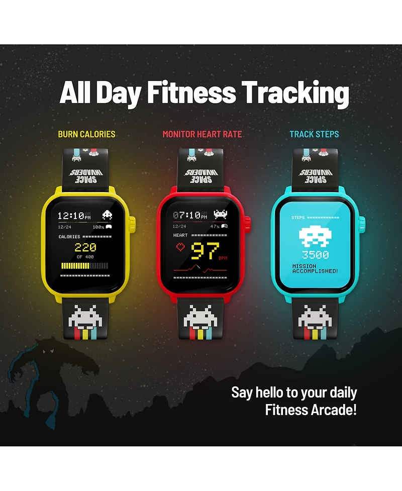 Space Invaders My Play Watch - Retro Gaming Smartwatch with Built-in Space Invaders Game