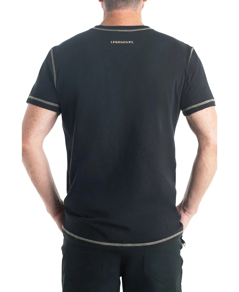 Legendary Whitetails Mens Maverick Slub Henley Short Sleeve Shirt