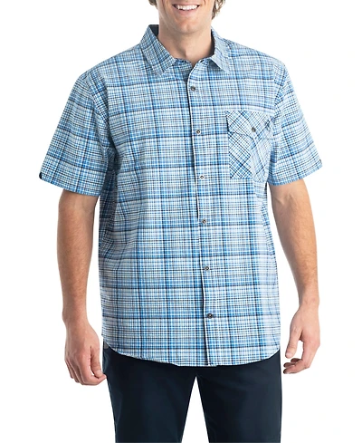 Legendary Whitetails Men's Plaid Button Up Moisture Wicking Upf 30+ Short Sleeve Shirt