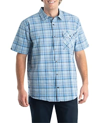 Legendary Whitetails Men's Plaid Button Up Moisture Wicking Upf 30+ Short Sleeve Shirt