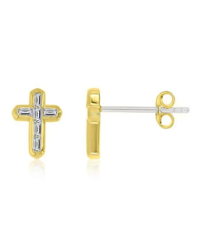 Macy's Cross Crystal Stud Earrings