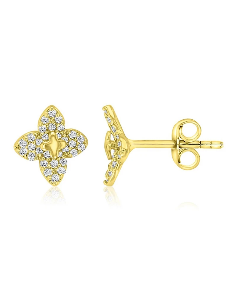 Macy's 14k Gold-Plated Dainty Flower Stud Earrings
