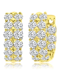 Macy's 14k Gold-Plated Two Row Huggie Earrings