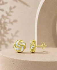 Macy's 14k Gold-Plated Facet Knot Stud Earrings