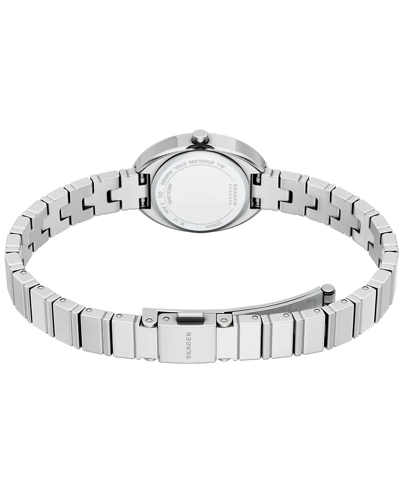 Skagen Women's Anita Oval Quartz Two-Hand Silver Stainless Steel Watch 20mm