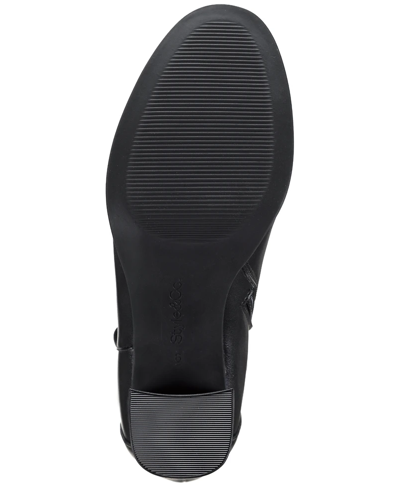 Style & Co Women's Ruthh Round Toe Buckle Detail Dress Boots, Macy's Exclusive