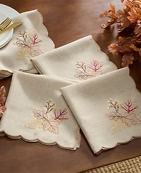 Elrene Pumpkin Picking 4-Piece Napkin Set