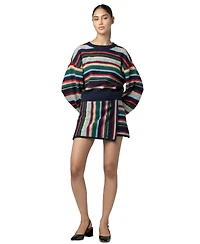 Blank Nyc Women's Change of Scenery Striped Cropped Sweater