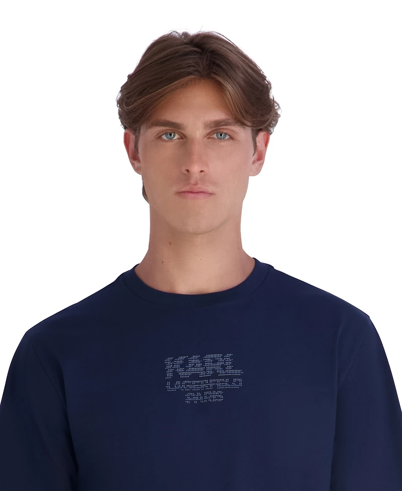 Karl Lagerfeld Paris Men's Tetrix Textured Logo T-Shirt