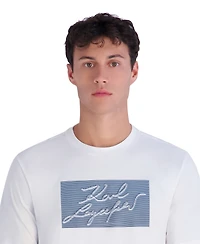 Karl Lagerfeld Paris Men's Embroidered Signature T-Shirt