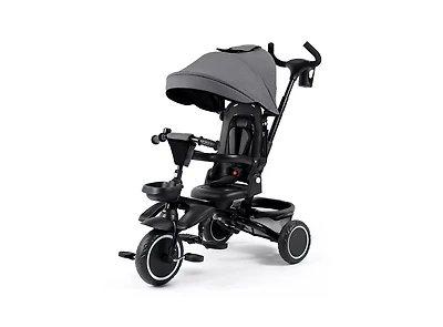 Kinder King 8-in-1 Folding Kids Tricycle Stroller with Adjustable Push Handle, Convertible Toddler