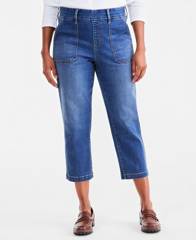 Style & Co Women's High-Rise Pull-On Utility Ankle Jeans, Macy's Exclusive