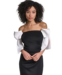 Karl Lagerfeld Paris Women's Scuba Gown Dress