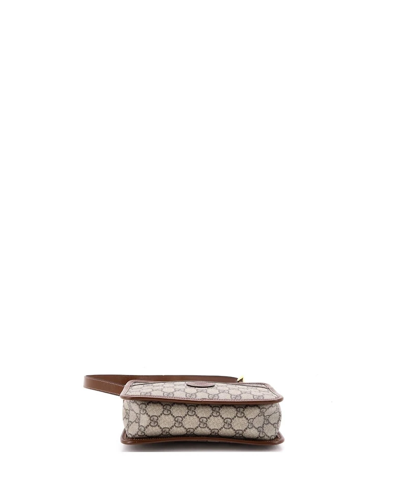 Pre-Owned Gucci Mini Interlocking G Patch Camera Bag Gg Coated Canvas