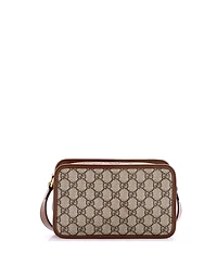 Pre-Owned Gucci Mini Interlocking G Patch Camera Bag Gg Coated Canvas