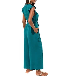 Cupshe Women's Work of Art Sleeveless V-Neck Wide-Leg Jumpsuit