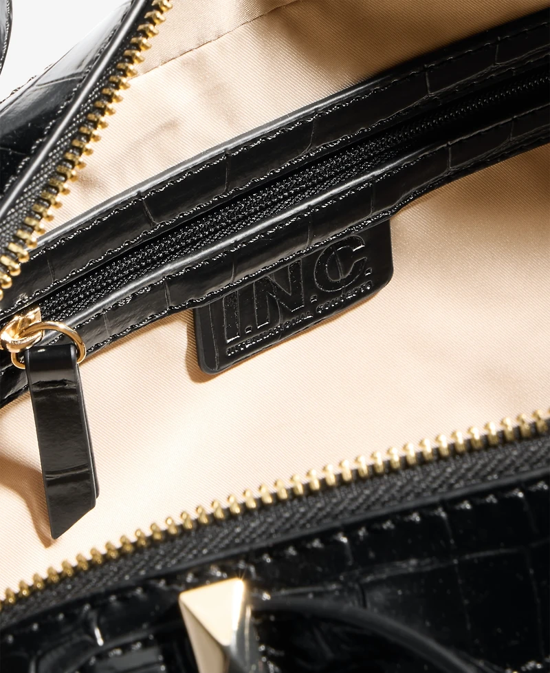 I.n.c. International Concepts Nedda Croco-Embossed Satchel, Macy's Exclusive