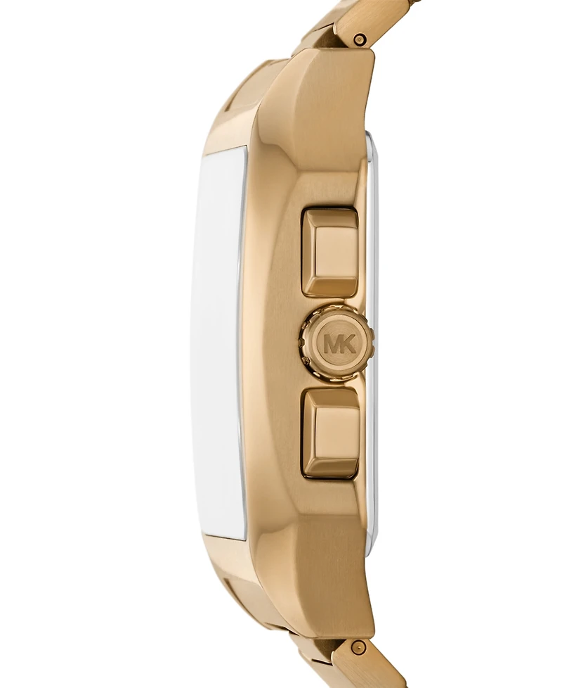 Michael Michael Kors Men's Hayes Chronograph Beige Gold-Tone Stainless Steel Watch 40mm
