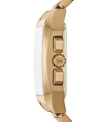 Michael Michael Kors Men's Hayes Chronograph Beige Gold-Tone Stainless Steel Watch 40mm