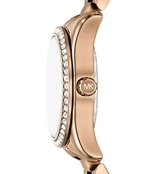Michael Michael Kors Women's Lexington Multi-function Beige Gold-Tone Stainless Steel Watch 33mm