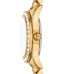 Michael Michael Kors Women's Lexington Three-Hand Gold-Tone Stainless Steel Watch 26mm