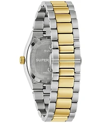 Bulova Men's Super Seville Sodalite Two-Tone Stainless Steel Bracelet Watch 35mm