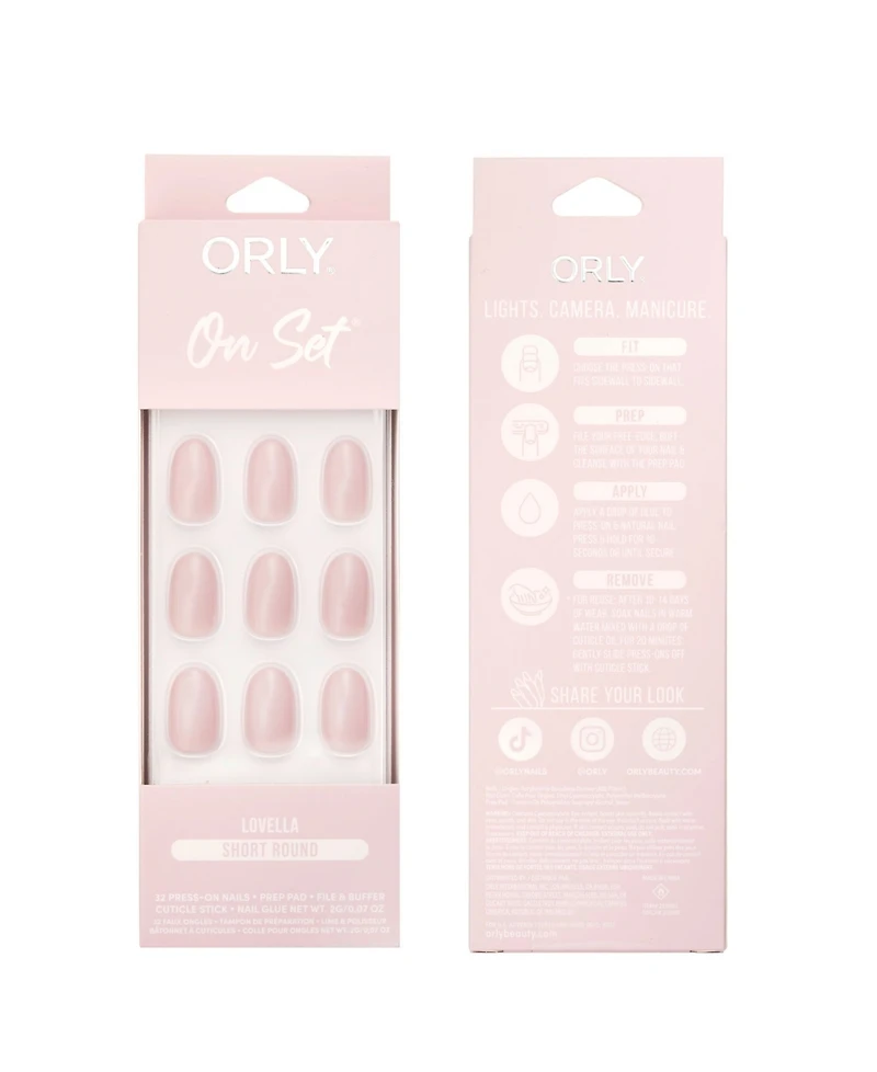 Orly Lovella On Set Short Round Press-On Nail Set