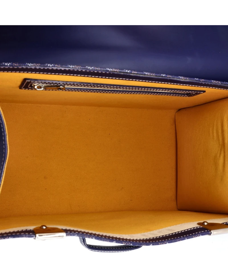 Pre-Owned Goyard Mm Saigon Top Handle Bag Coated Canvas with Leather