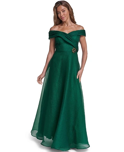 Eliza J Women's Off-the-Shoulder Ballgown Dress